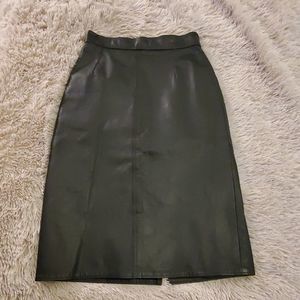 Beautiful black St. Michael leather skirt